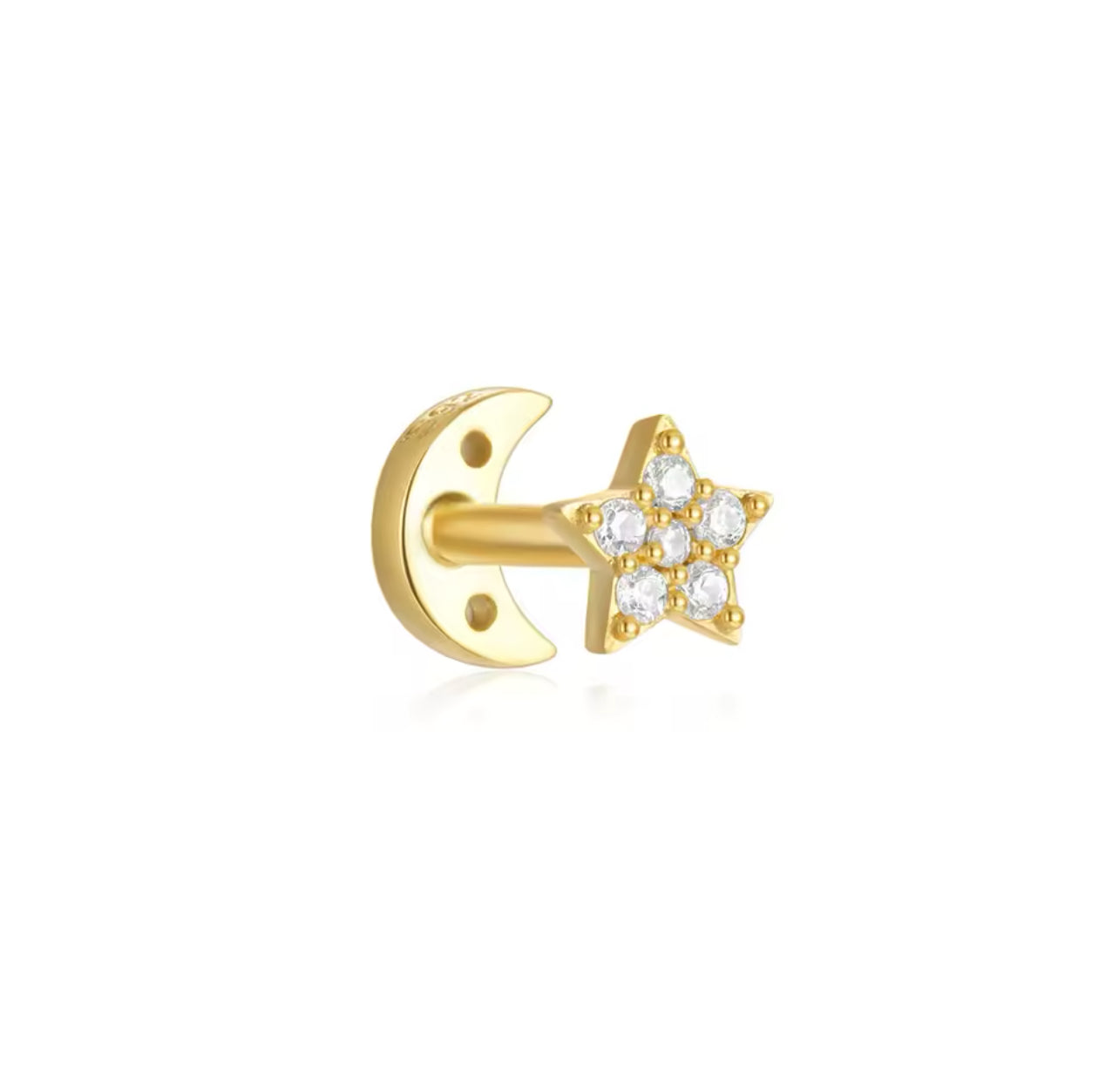 Piercing Luna y Estrella 2 en 1
