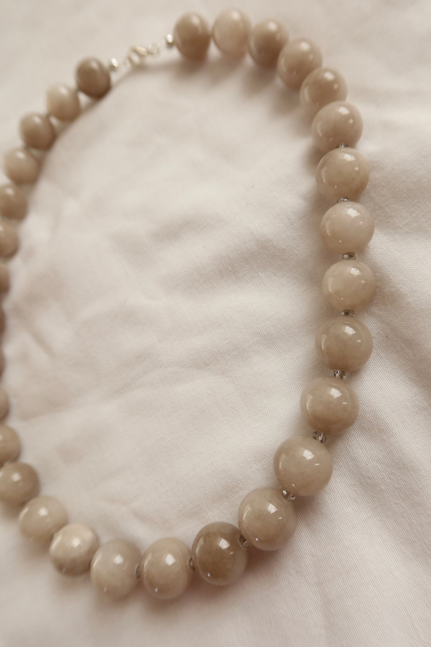 Collar Piedra Jade Gris