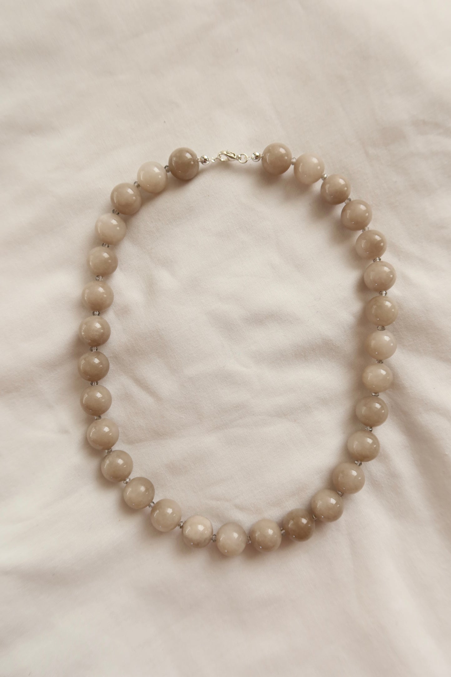 Collar Piedra Jade Gris