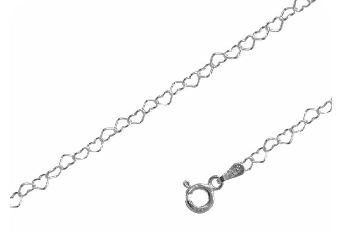 Pulsera Eslabón de Corazónes