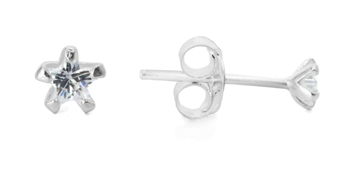 Aros Mini Estrella Circon