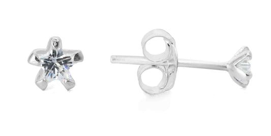 Aros Mini Estrella Circon