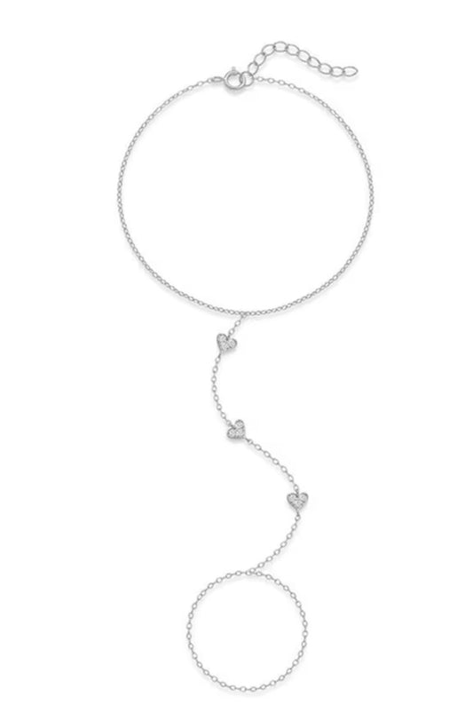 Pulsera Anillo Corazones