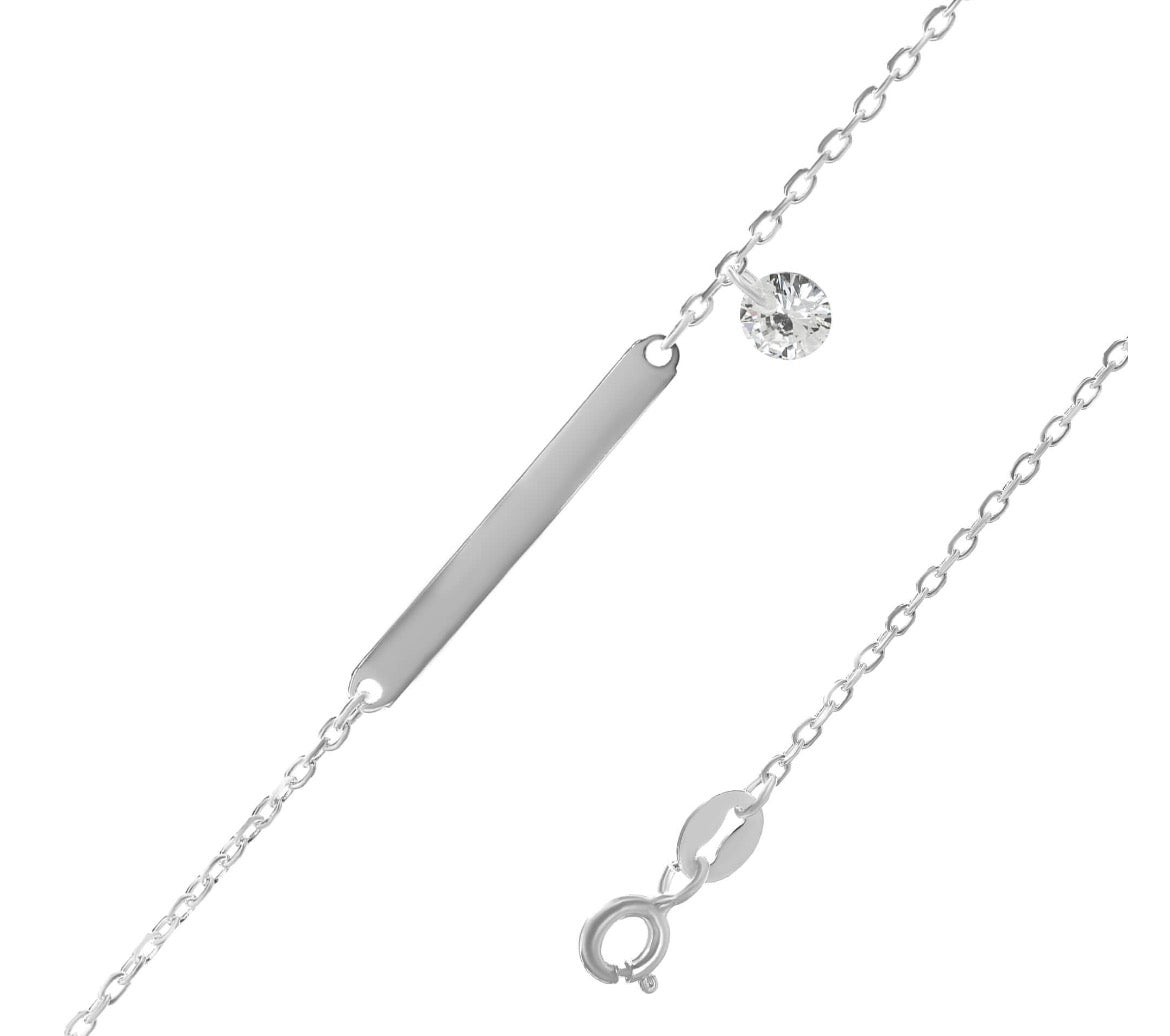 Pulsera Placa con Circon