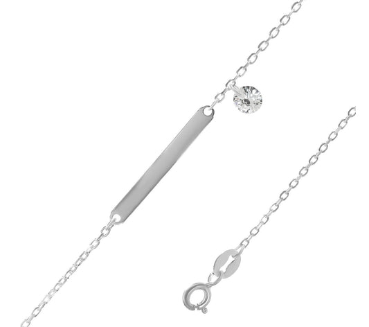 Pulsera Placa con Circon