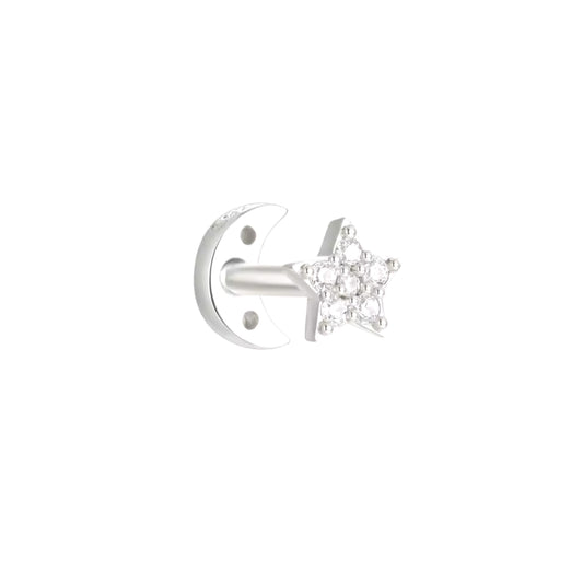 Piercing Luna y Estrella 2 en 1