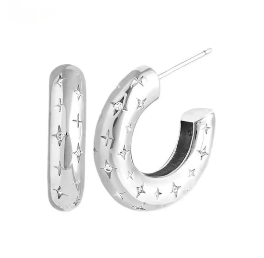 Aros Argolla Mini Estrellitas