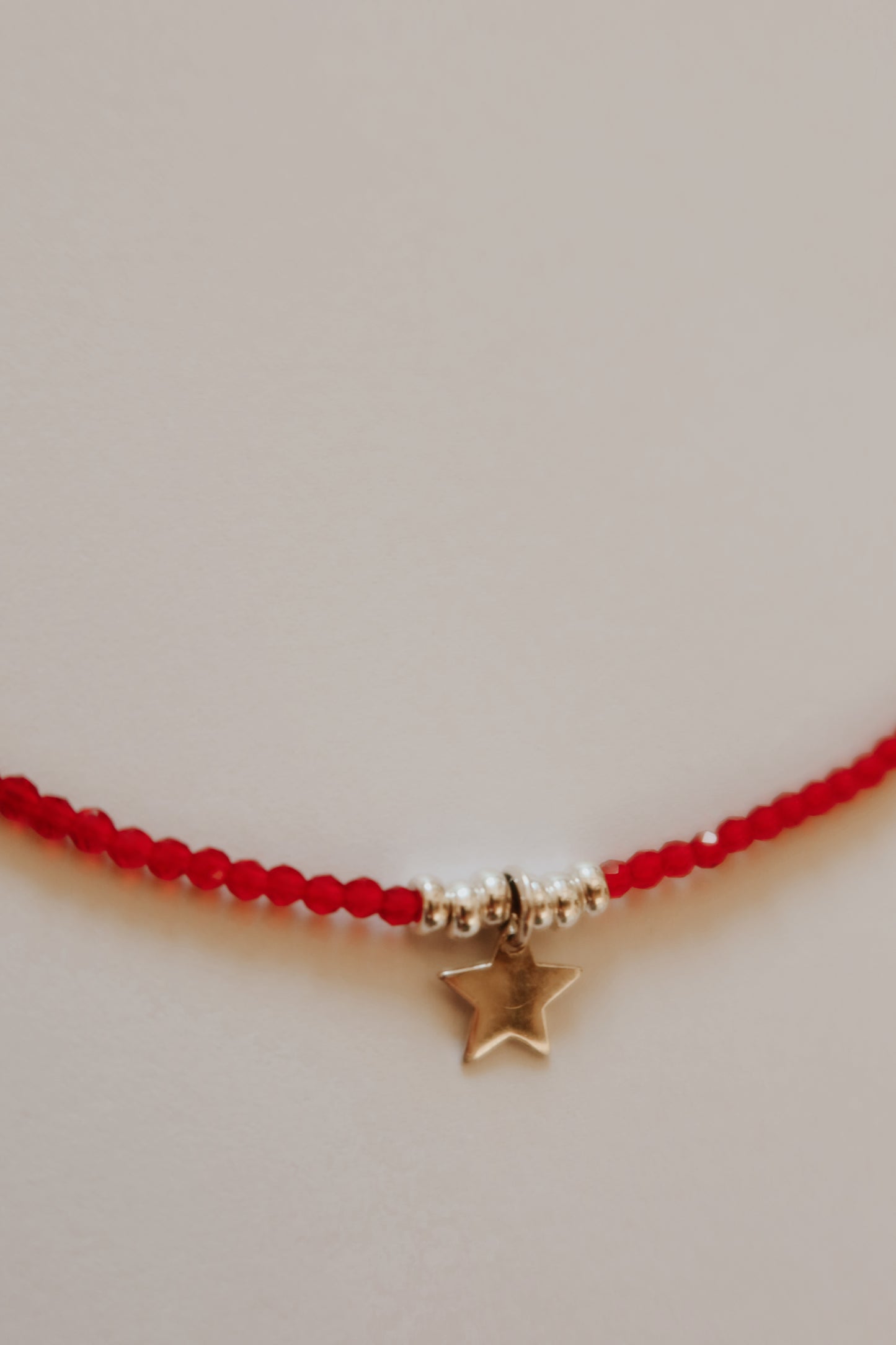 Gargantilla Cristales Rojo Estrella