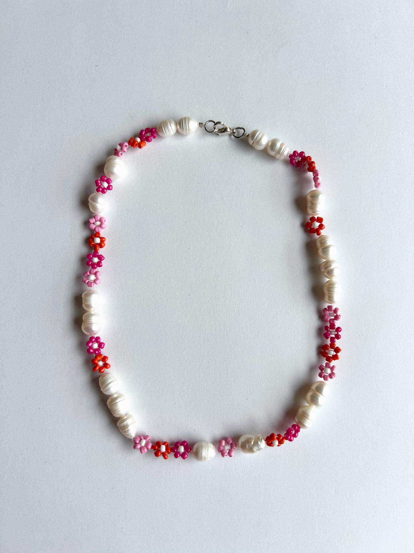 Gargantilla Flores Con Perlas