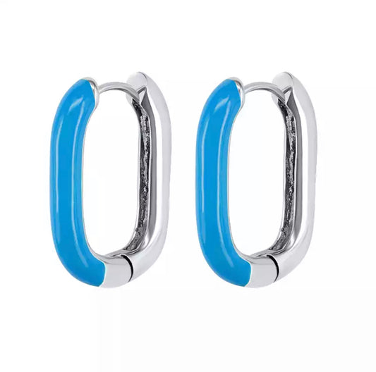 Argollas Color Celeste